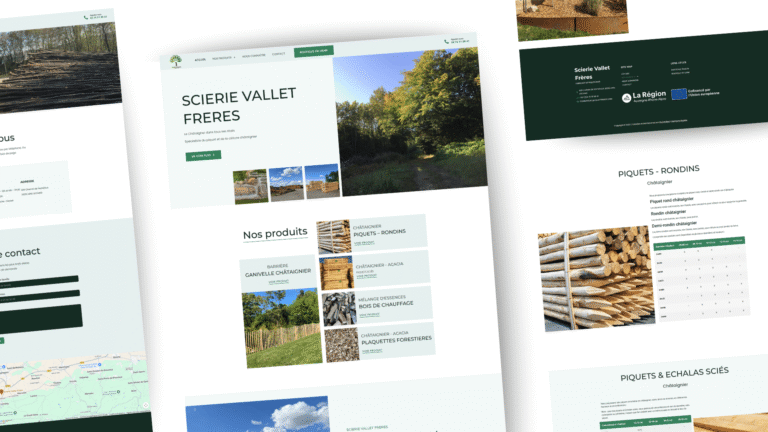 Scierie Vallet Frères : Création site web