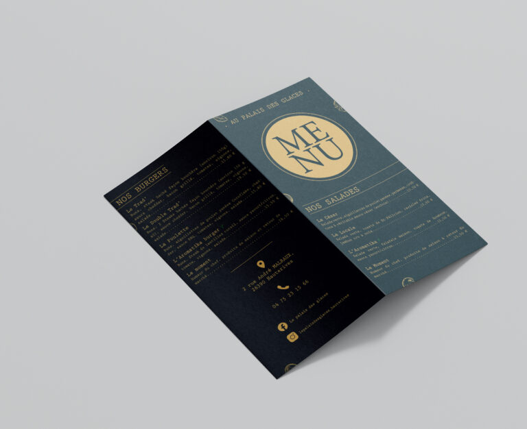 Palais des glaces - menu